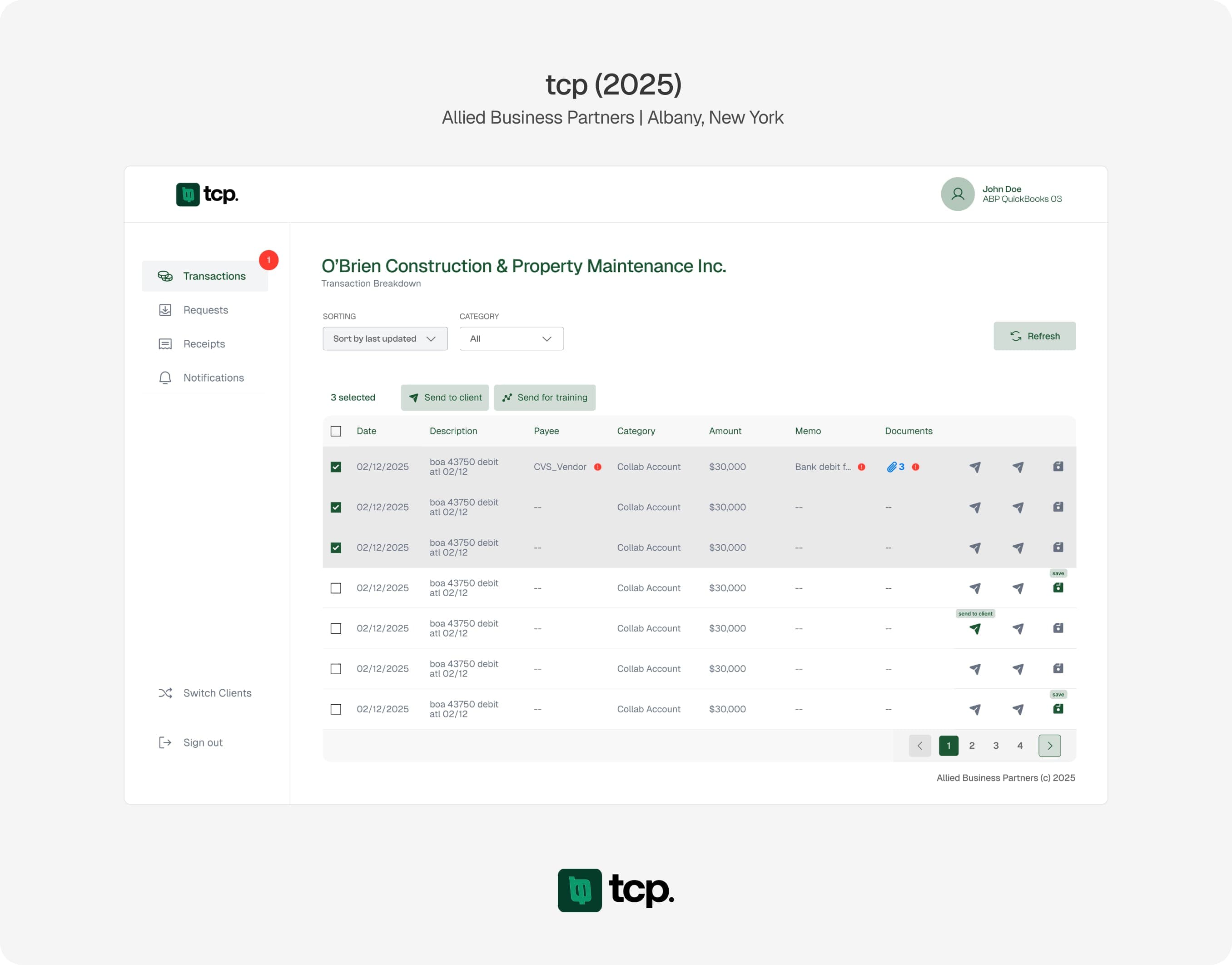 tcp: Reimagining accounting reconciliation